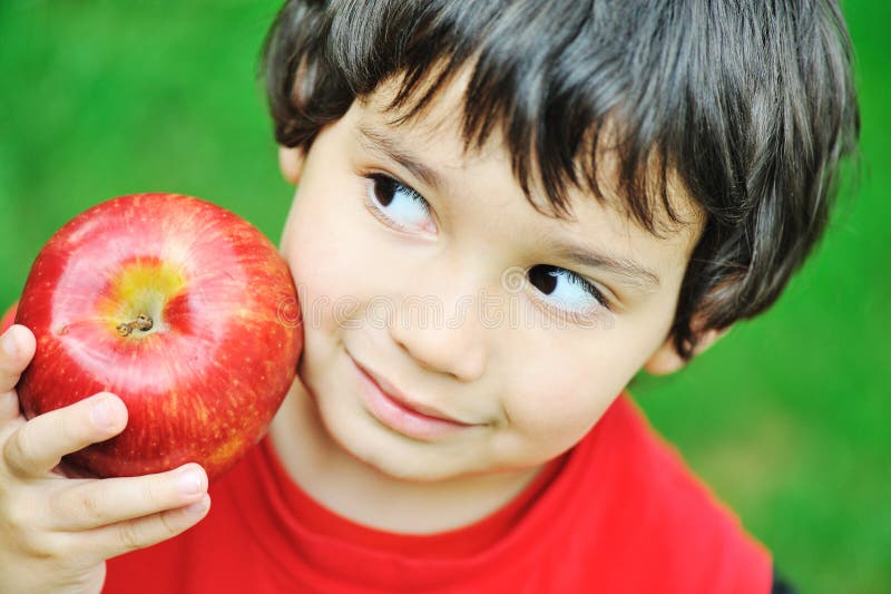 Eating an apple