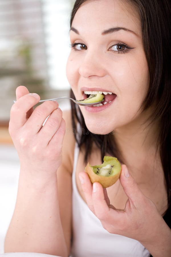 Eating fruit stock image. Image of eating, lying, joyful 14157537
