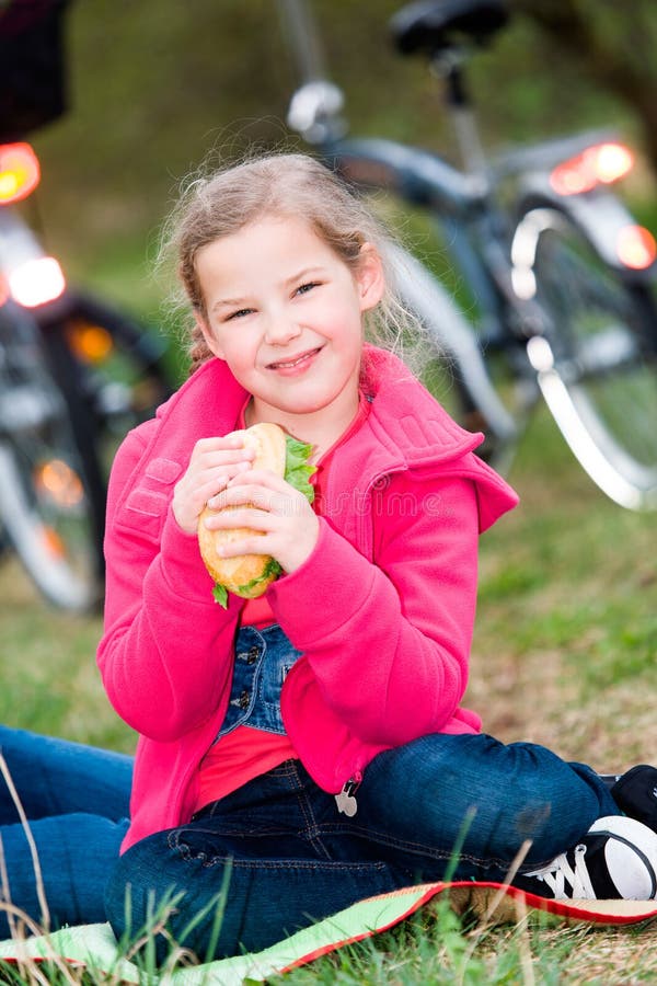 Eating girl stock photo. Image of food, garden, person 25730200