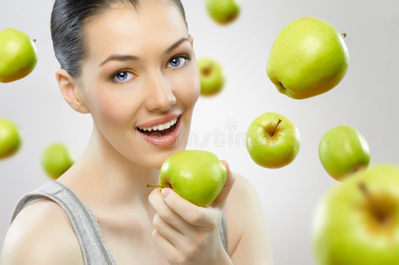 Eating healthy food stock image Eating healthy food stock image