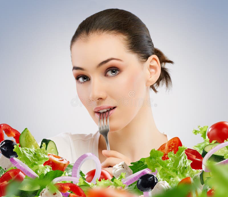Eating healthy food stock image. Image of eating, vegetarian - 26723941
