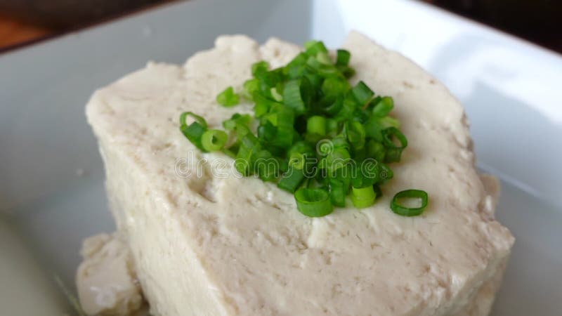 Eating Home Made Soft Tofu Japanese Style Healthy Food Eat with