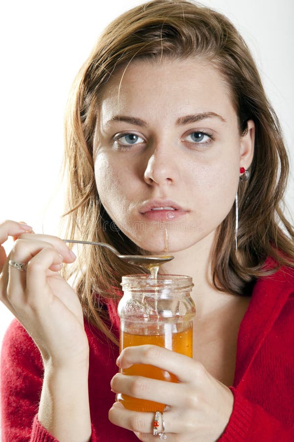 Jar of honey stock image. Image of teenager, indoors 27139773