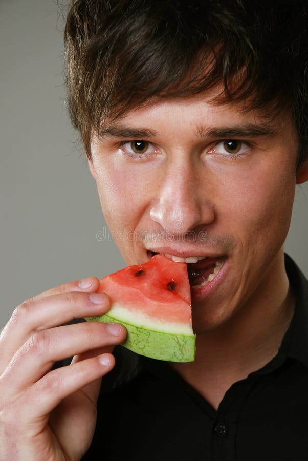 Melon Munching stock image. Image of eating, licking, amusing - 8013381