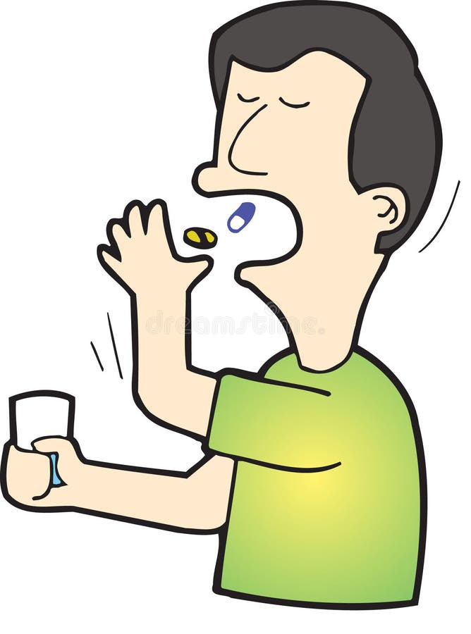 Eating tablet stock vector. Illustration of tablet, giant 13335219