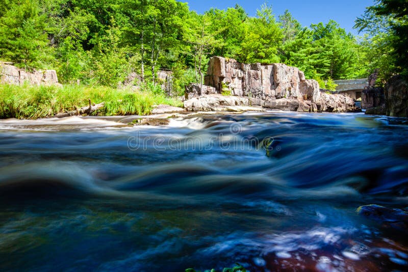 Eau Claire River Running through the Dells of the Eau Claire Park in