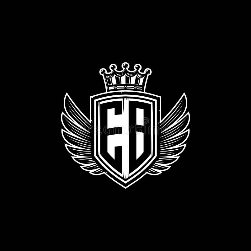 Eb Logo Monogram Emblem Shield Style Stock Vector (Royalty Free) 1696125358