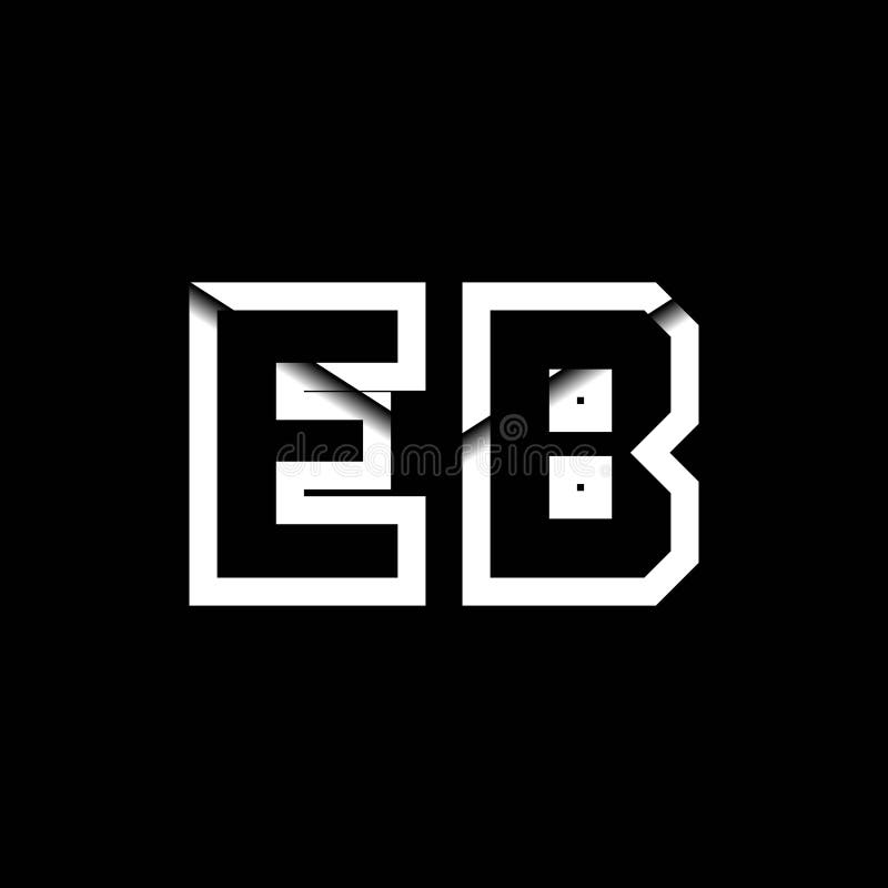 EB Monogram Envelope Shape Style vector illustration