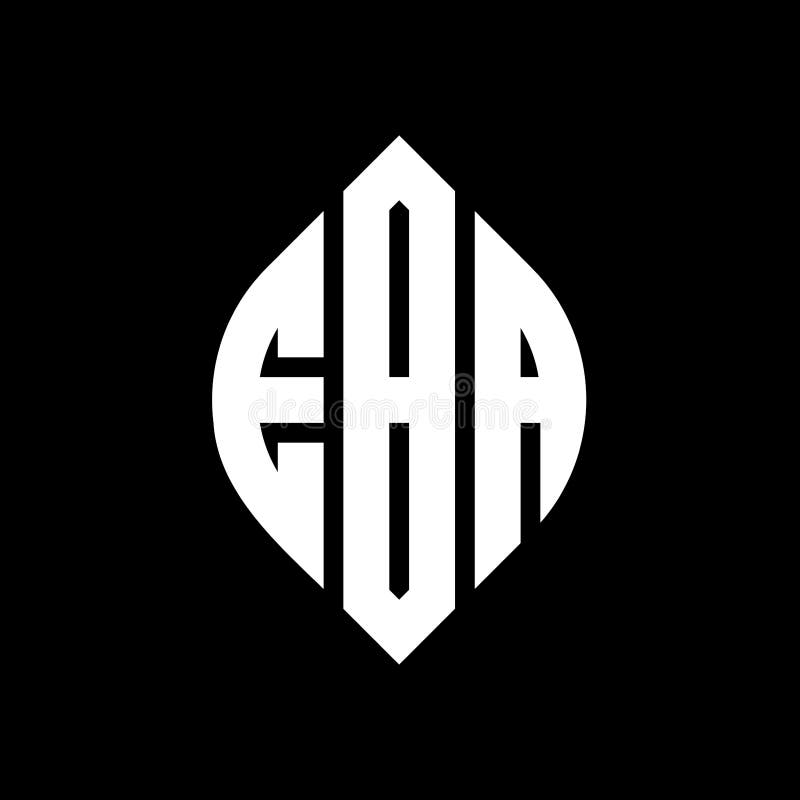 EBA letter logo design on black background.EBA creative initials