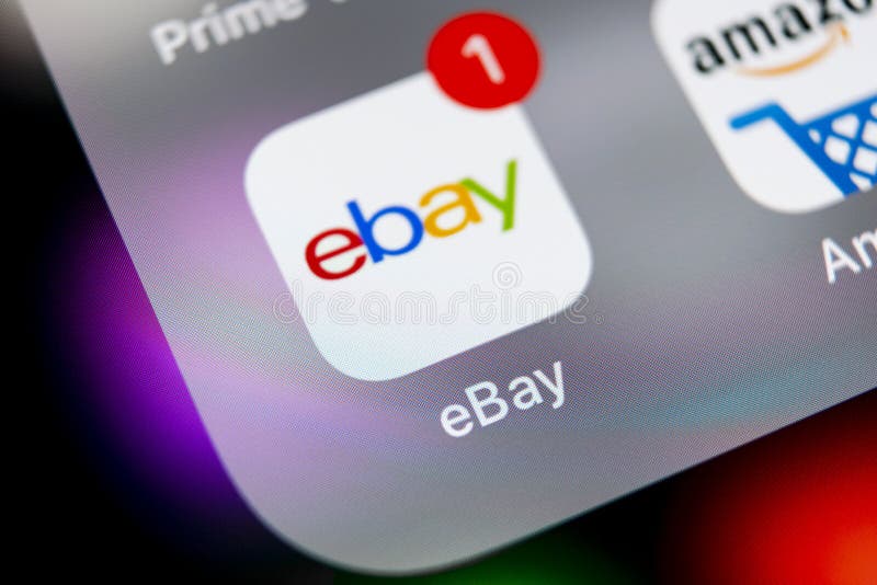 EBay Application Icon On Apple IPhone X Screen Close-up ...