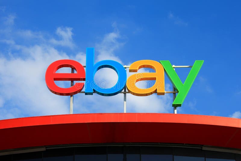 Ebay Zeichen stockfoto