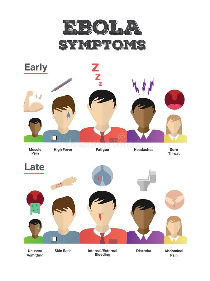 Ebola Symptoms Vector With Characters Stock Vector Illustration 45913659