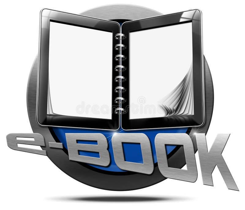 EBook - μεταλλικό εικονίδιο διανυσματική απεικόνιση EBook - μεταλλικό εικονίδιο διανυσματική απεικόνιση