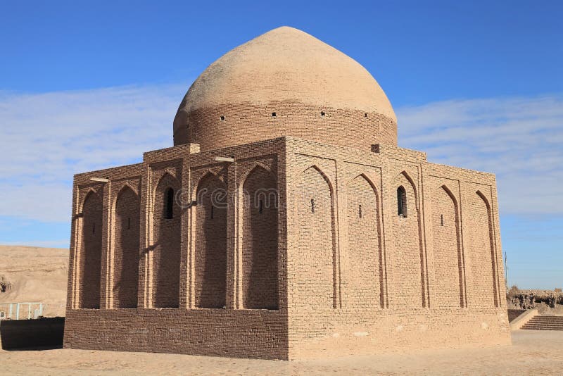 Ebul Fazil Tomb was built in the 11th century during the Great Seljuk period. The brickwork in the tomb is striking. Serakhs, Turkmenistan. Ebul Fazil Tomb was built in the 11th century during the Great Seljuk period. The brickwork in the tomb is striking. Serakhs, Turkmenistan.