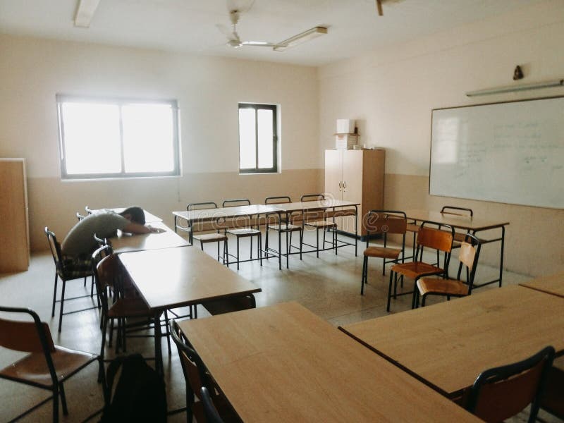 EC Malta Classroom with Sleeping Student Stock Image Image of office