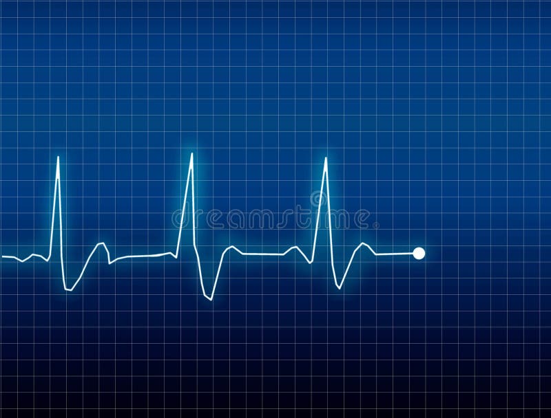 ECG Electrocardiogram curve medical illustration