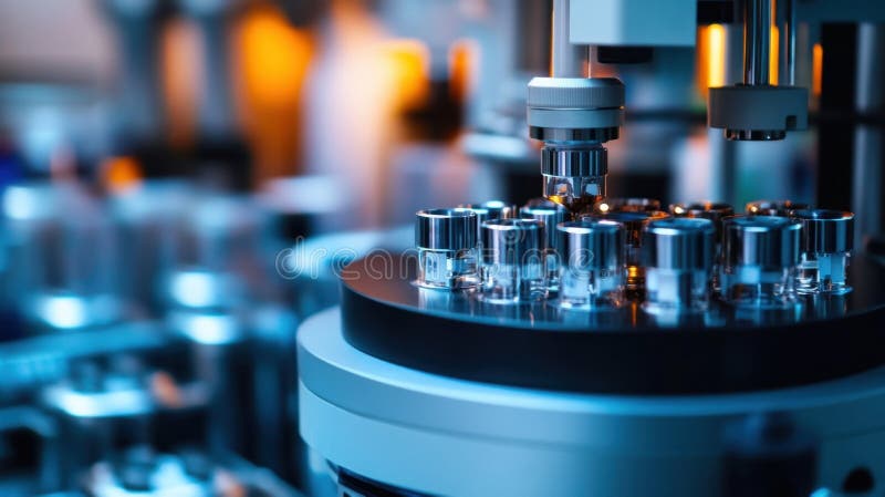 Echipament robotic avansat în laboratorul modern stock image