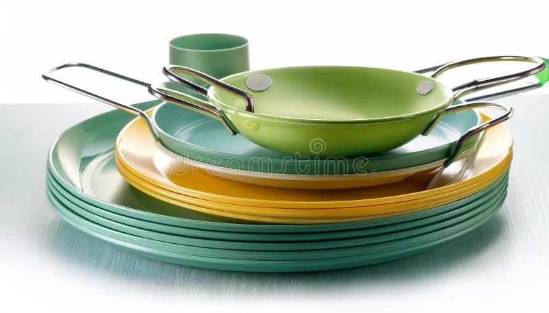 Echipamente de bucătărie din plastic stock illustration