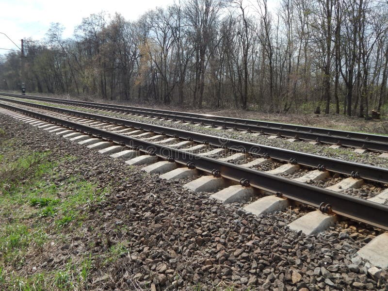 Echipamente feroviare și infrastructură stock image