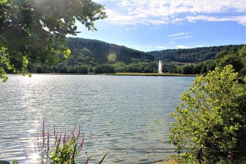 an-echternach-lake-in-luxembourg-stock-photo-image-of-fountain