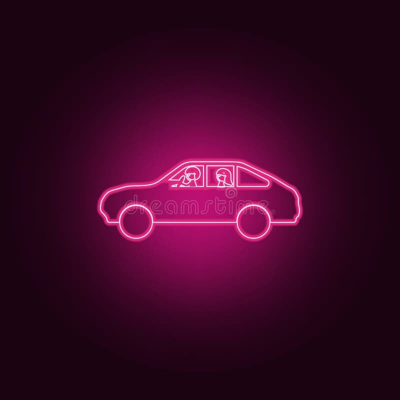 echtpaar in het autopictogram Elementen van Familie in de pictogrammen van de neonstijl Eenvoudig pictogram voor websites, Webont royalty-vrije illustratie echtpaar in het autopictogram Elementen van Familie in de pictogrammen van de neonstijl Eenvoudig pictogram voor websites, Webont royalty-vrije illustratie