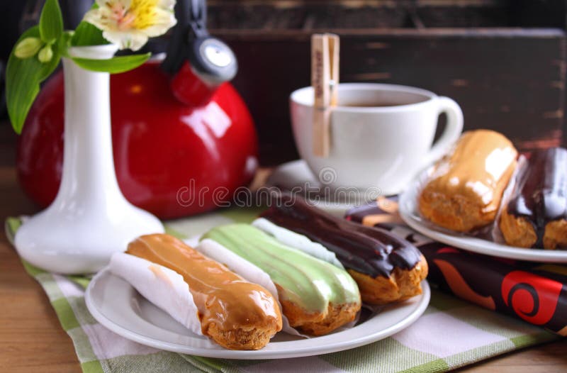 Eclair cakes royalty free stock image Eclair cakes royalty free stock image