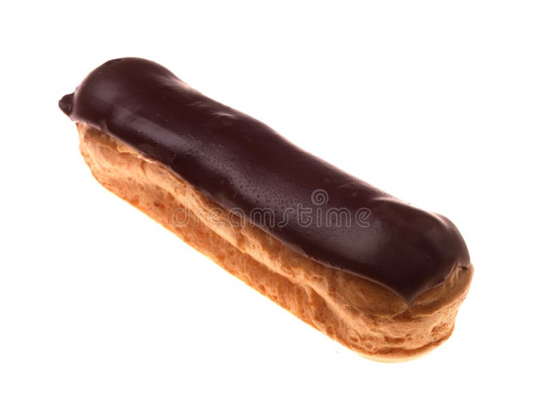 Eclair de chocolate fotografia de stock royalty free Eclair de chocolate fotografia de stock royalty free