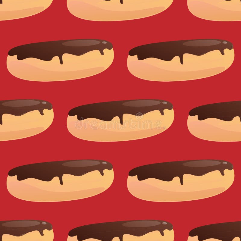 Eclair naadloos patroon vector illustratie Eclair naadloos patroon vector illustratie