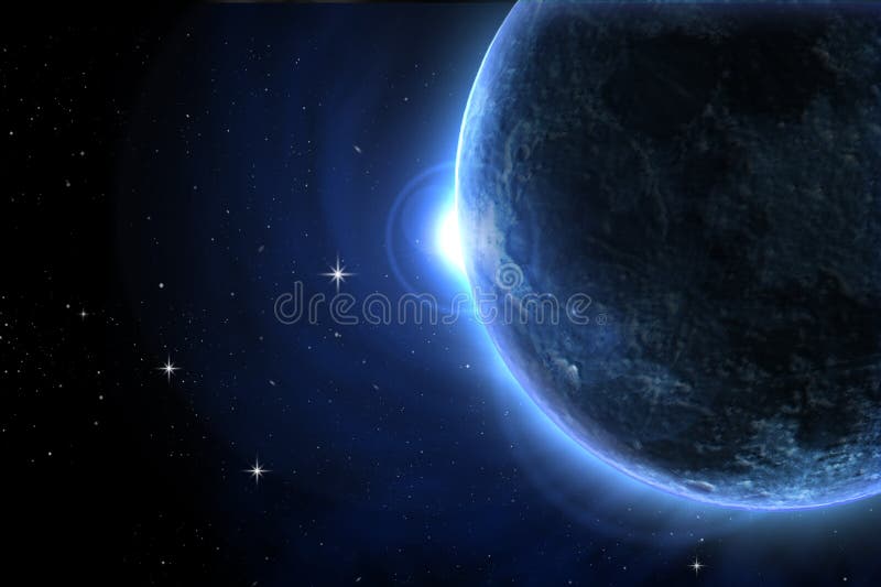 Eclipse da Lua Azul ilustração do vetor