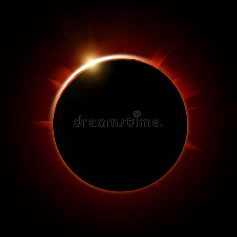 Abstract illustration of solar eclipse. Abstract illustration of solar eclipse