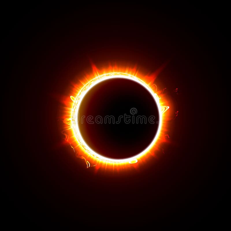 Eclissi solare su un'illustrazione nera di vettore del fondo The Sun all'ombra dell'immagine della luna illustrazione vettoriale Eclissi solare su un'illustrazione nera di vettore del fondo The Sun all'ombra dell'immagine della luna illustrazione vettoriale
