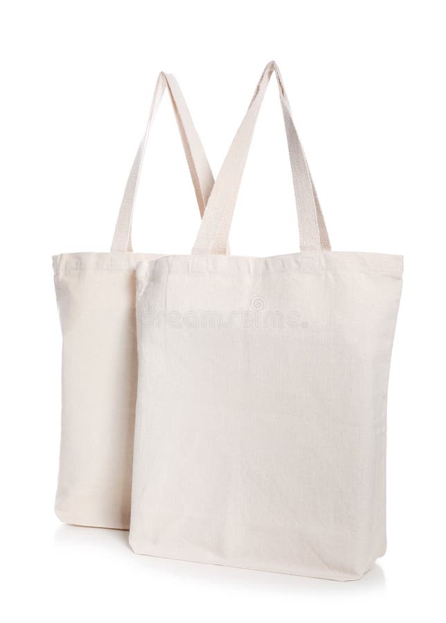 Eco Bags on White Background. Mock Up for Design Stock Photo - Image of ...