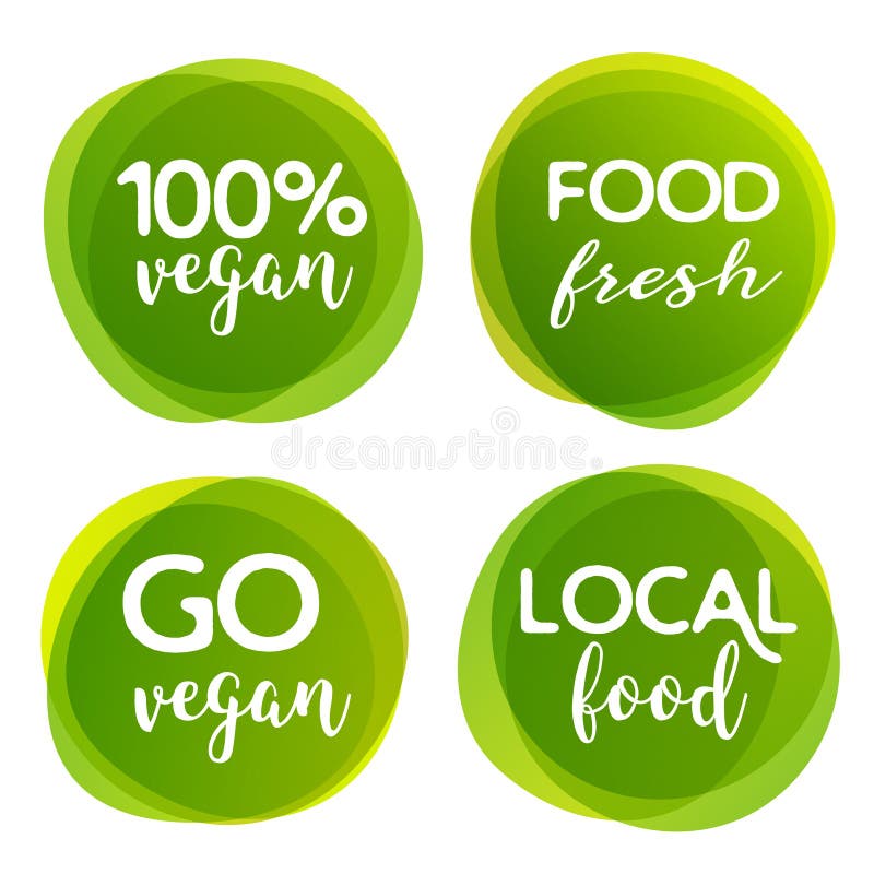 Eco Bio und Aufkleber des biologischen Lebensmittels Produktelementgrünaufkleber oder -aufkleber des strengen Vegetariers Ökologi vektor abbildung Eco Bio und Aufkleber des biologischen Lebensmittels Produktelementgrünaufkleber oder -aufkleber des strengen Vegetariers Ökologi vektor abbildung