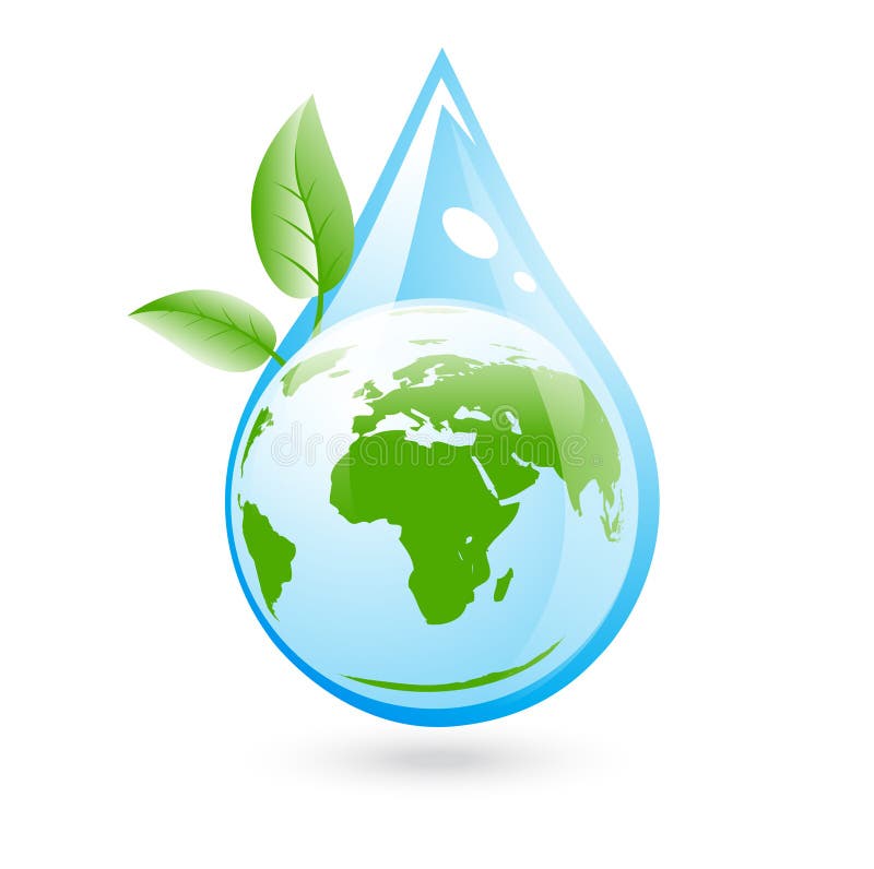 Eco Water Drop stock vector. Illustration of leaf, clean 44939448