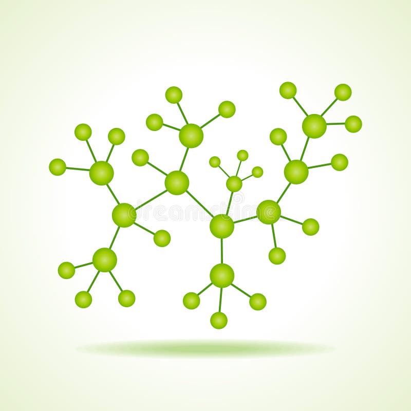 Eco 3d chemisches Atomstruktur-Molekülmodell lizenzfreie abbildung