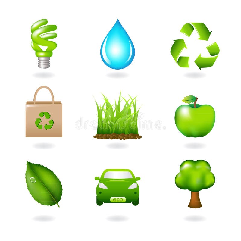 Eco Design Elements And Icons. Vector