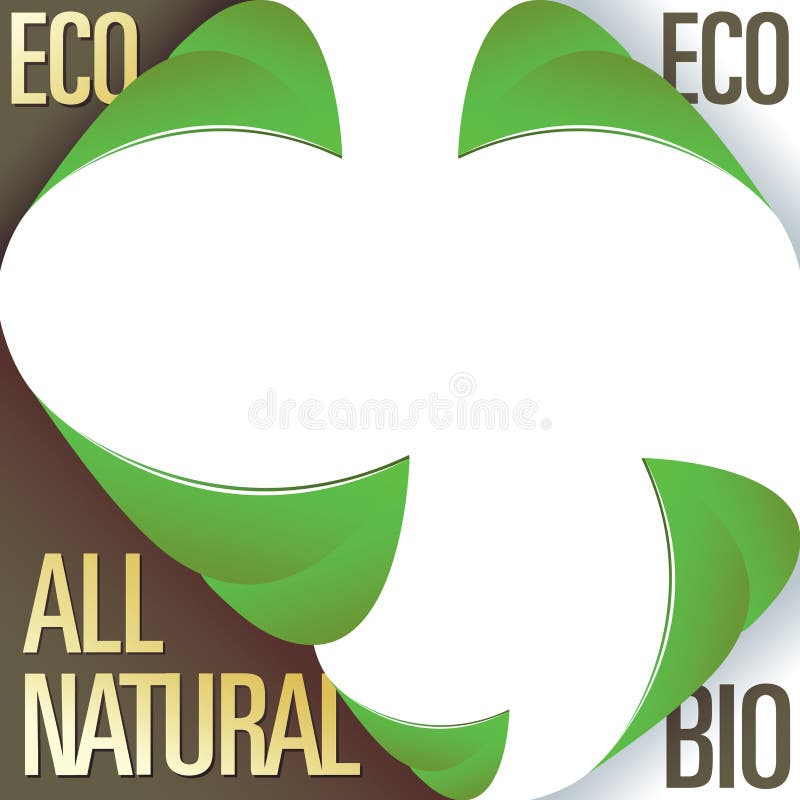 Eco et tous les collants faisants le coin normaux d'étiquette illustration de vecteur Eco et tous les collants faisants le coin normaux d'étiquette illustration de vecteur