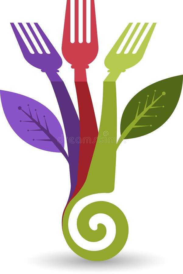 Eco food logo royalty free illustration