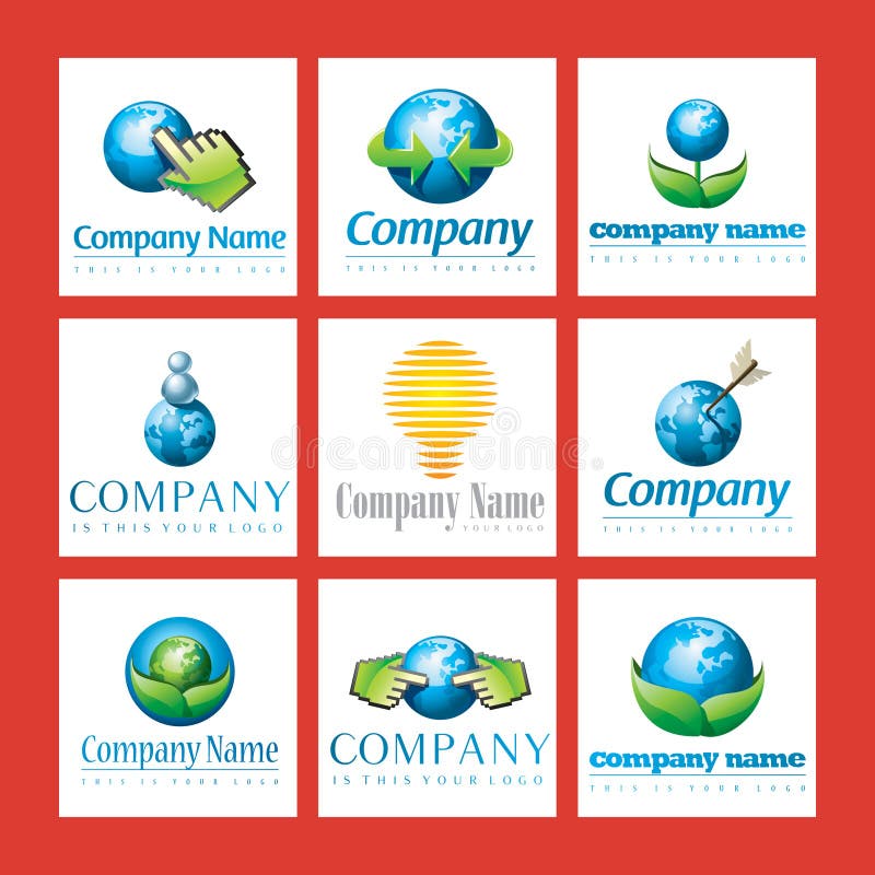 Eco Friendly Company Logos stock vector. Illustration of designing