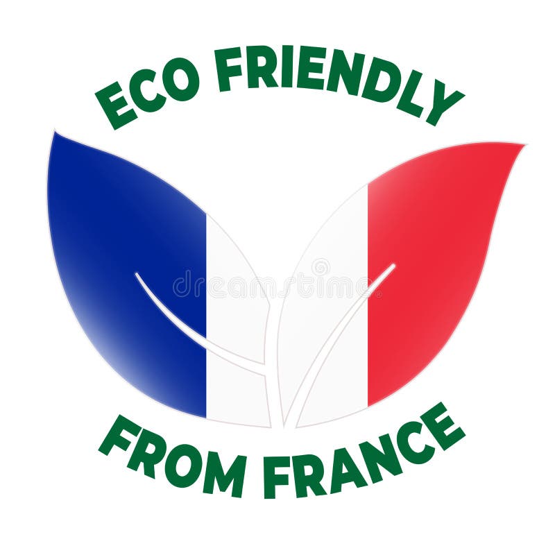 Eco Friendly from France Badge. Stock Vector Illustration of template