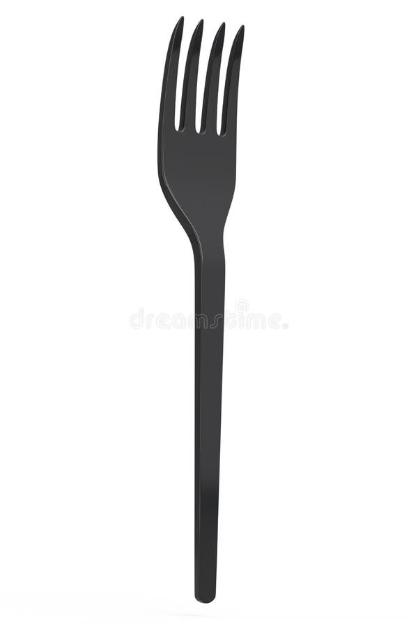 Ecofriendly Disposable Utensils Like Fork on White Background. Stock Illustration