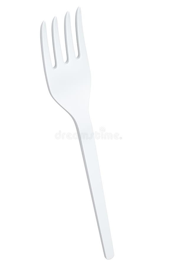 Ecofriendly Disposable Utensils Like Fork on White Background. Stock Illustration