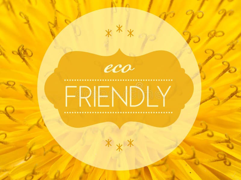 Eco Friendly with Flower Macro Background Stock Illustration