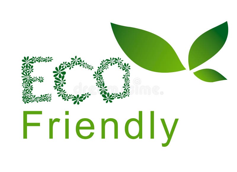 Eco Friendly Green Leaves Logo on White Background Stock Illustration -  Illustration of friendly, white: 165397363