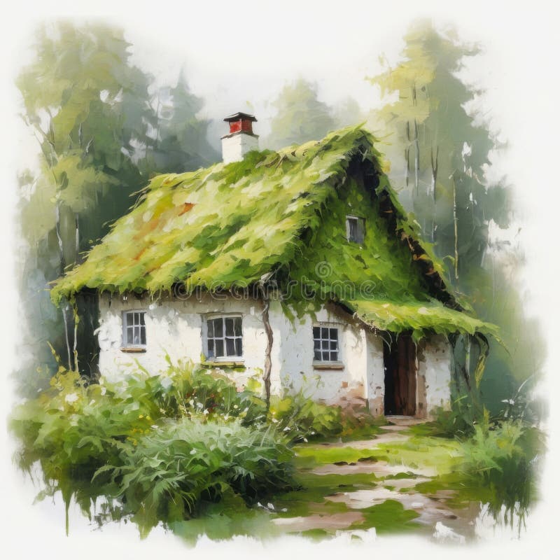 Eco friendly house with a green moss on the roof. Traditional icelandic cottage house stock images, royalty-free photos and pictures