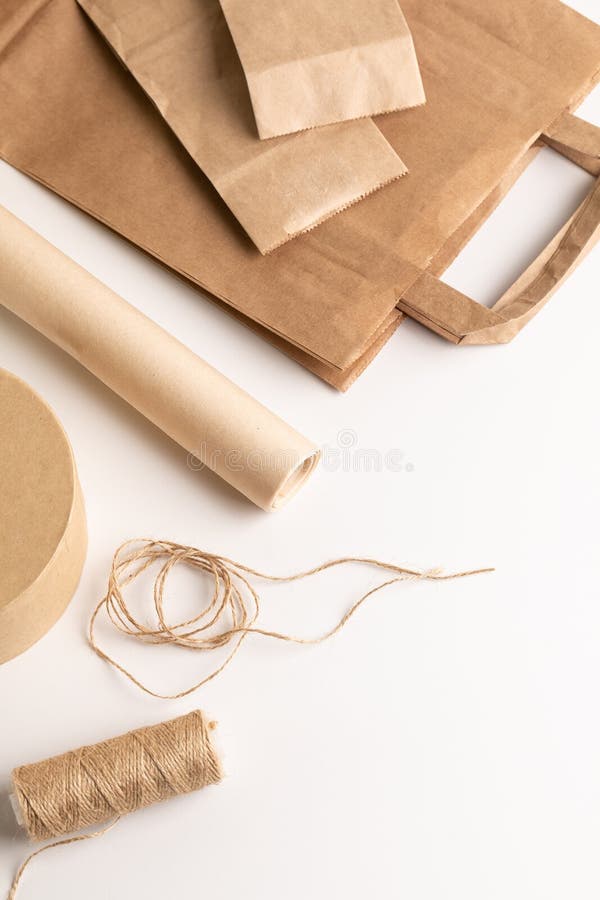 Ecofriendly Packaging Materials. Processed and Raw