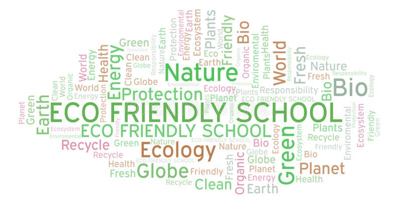Eco Friendly School word cloud. royalty free illustration