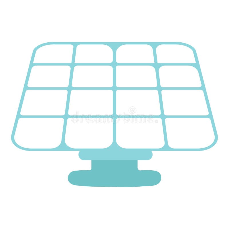 Eco friendly solar panel isolated vector illustration