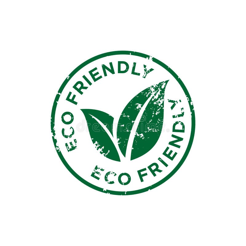 Eco Friendly Stamp Sign Vector Template Illustration Design. Vector EPS