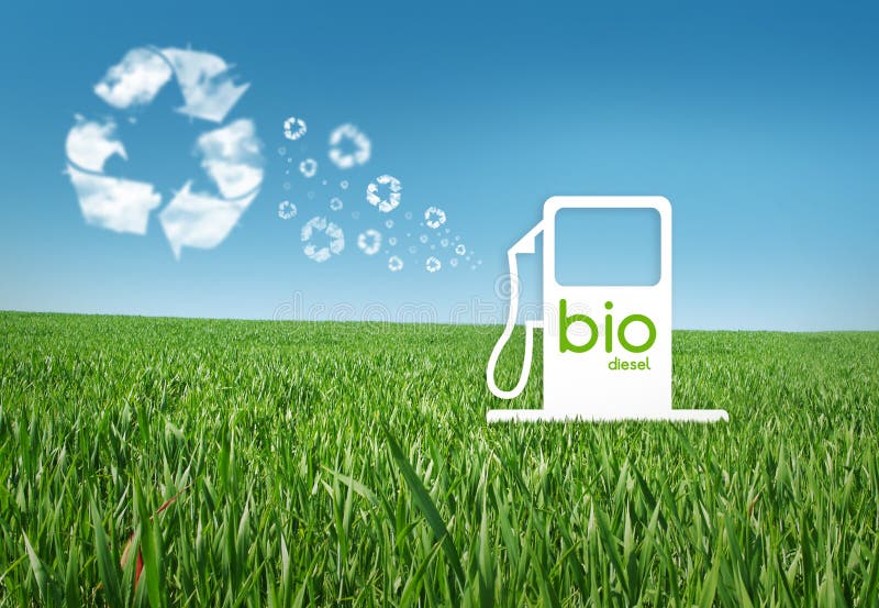 Bio diesel gas on a grass background. Bio diesel gas on a grass background